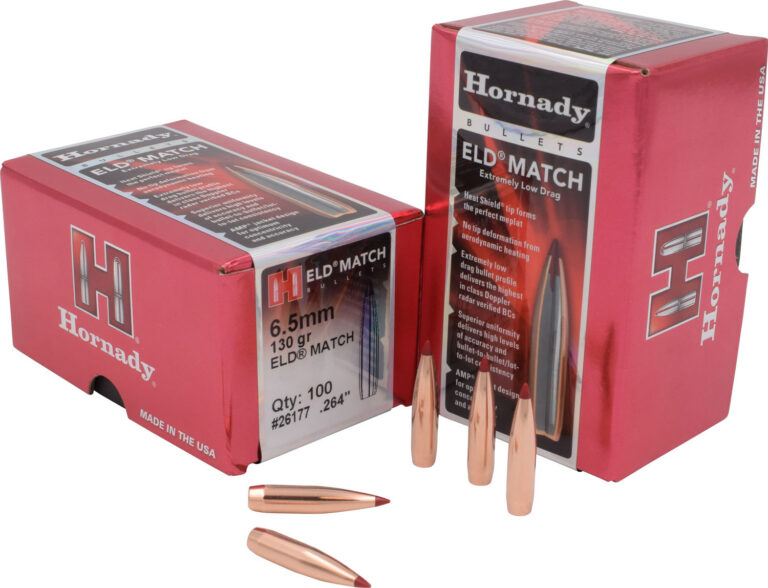 ELD® MATCH 6.5MM (0.264'') POLYMER TIPPED BOATTAIL RIFLE BULLETS ELD® MATCH 6.5MM (0.264'') 130GR POLYMER TIP BOATTAIL 100/BOX