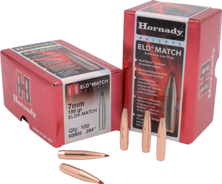 7MM (.284'') 180 GRAIN ELD MATCH BULLETS ELD MATCH 7MM (0.284'') 180GR POLYMER TIP BOATTAIL 100/BOX