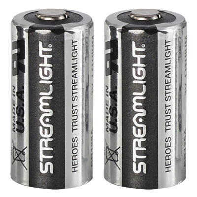 Streamlight 85175 CR123A Lithium Batteries  Silver/Black 3 Volts (2) Single Pack