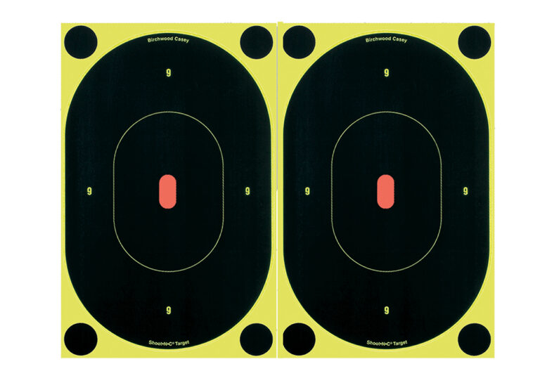 Birchwood Casey 34710 Shoot-N-C Self-Adhesive Paper 7" Silhouette Black 6 Pack