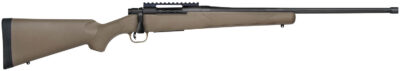 Mossberg 27873 Patriot Predator 243 Win Caliber with 5+1 Capacity, 22″ Threaded/Fluted Barrel, Matte Blued Metal Finish & Flat Dark Earth Synthetic Stock Right Hand (Full Size)