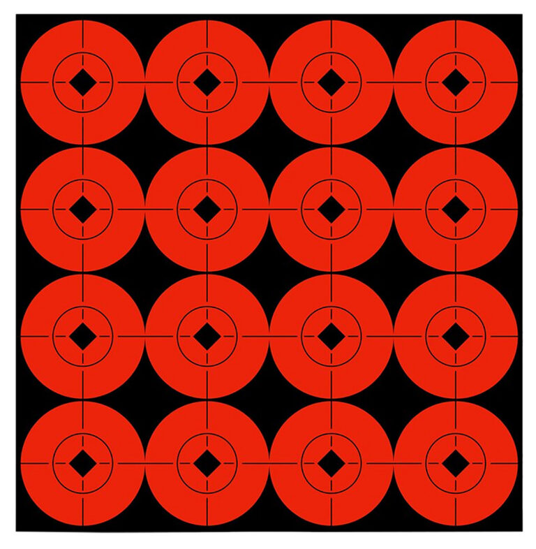 Birchwood Casey 33904 Target Spots Self-Adhesive Paper Black/Orange 1.5" Bullseye 160 Pack