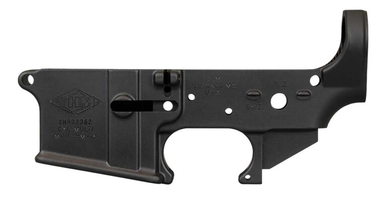 Yankee Hill 125 Stripped Lower Receiver 5.56x45mm NATO 7075-T6 Aluminum Black Anodized for AR-15