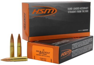 HSM 300BLK4N Match  300 Blackout 220 gr Hollow Point Boat Tail (HPBT) 20 Bx/ 10