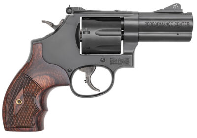 Smith & Wesson 170170 Model 586 Performance Center L-Comp 357 Mag Blued Carbon Steel 3″ Ported Full Lug Barrel, 7rd Cylinder & L-Frame, Checkered Altamont Rosewood Grip, Titanium Front Night Sight