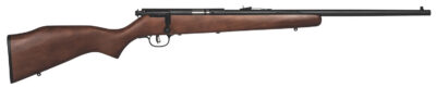 Savage Arms 17000 Mark I G Full Size 22 Long/22 Short/22 LR 1rd 21″ Matte Black Carbon Steel Barrel, Matte Black Drilled & Tapped Carbon Steel Receiver, Satin Hardwood Fixed Stock, Right Hand