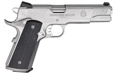 Springfield Armory PC9107LCA18 1911 TRP *CA Compliant 45 ACP 7+1, 5″ Match Grade Steel Steel Barrel, Serrated Slide & Frame w/Beavertail, Black G10 Grip