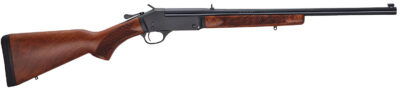Henry H0154570 Single Shot  45-70 Gov Caliber with 1rd Capacity, 22″ Barrel, Overall Blued Metal Finish & American Walnut Stock, Right Hand (Full Size)