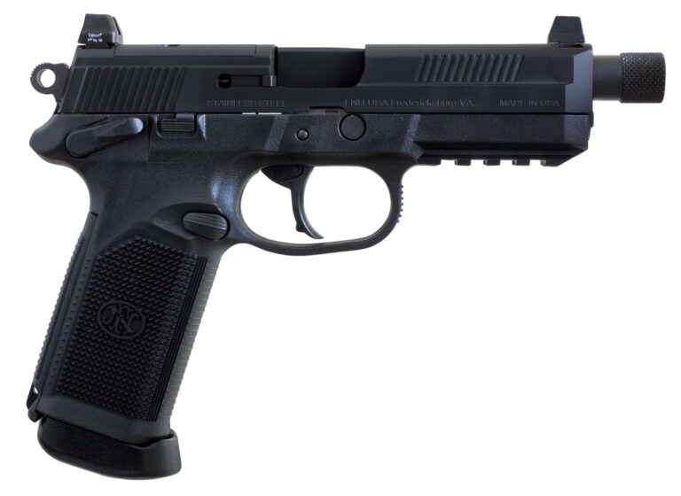 FN 66981 FNX Tactical 45 ACP 5.30" 10+1 Black Stainless Steel Black Interchangea