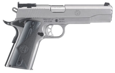 RUGER SR1911 TARGET 45ACP PSTL 5″ STS  DLX CHK GRPS 8+1