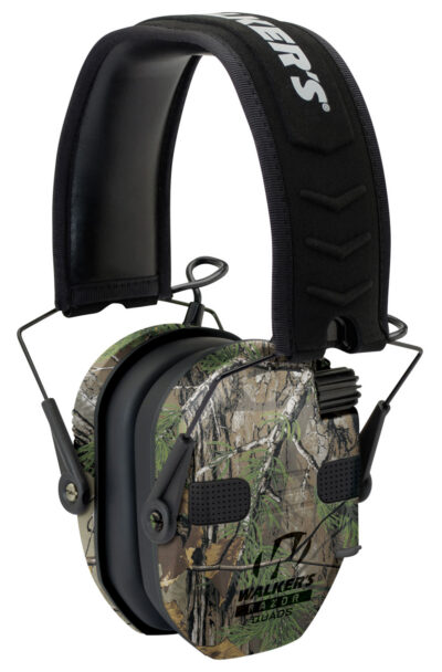Walker’s GWPRSEQMCMO Razor Slim Electronic Muff 23 dB Over the Head Realtree Xtra/Black Polymer