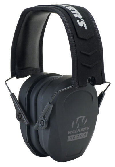 Walker’s GWPRSMPAS Razor Slim Passive Muff 27 dB Over the Head Black Polymer