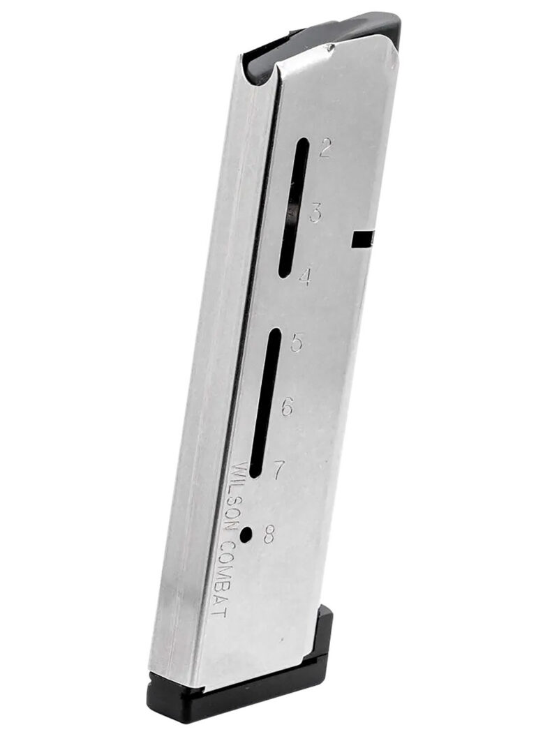 Wilson Combat 500AHD ETM 8-Round Detachable with Aluminum Floor Plate 45 ACP+P Fits Wilson Combat 1911 Elite Tactical Stainless Steel
