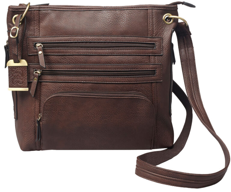 Large Cross Body Style Purse w/Holster - Chocolate Brown