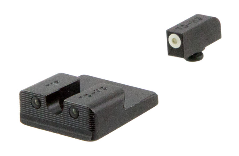 TruGlo TG231T2W Tritium Pro Black | Green Tritium White Outline Front Sight Green Tritium Rear Sight