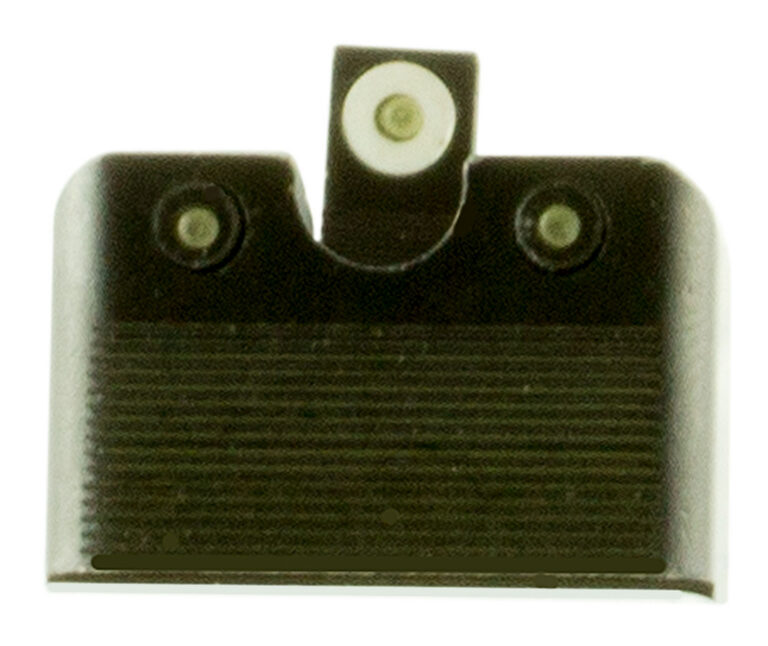 TruGlo TG231G2MW Tritium Pro High, White Outline Tritium Front/ Green Tritium Rear/Black Nitride Fortress Frame, Compatible w/Glock MOS, Front Post/Rear Dovetail Mount