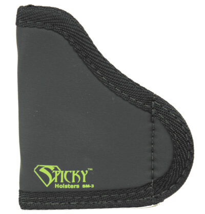 Sticky Holsters SM3 SM-3  IWB Size 3 Black/Green Latex Free Rubber Fits .380 Semi-Auto w/Laser Fits Up To 2.75″ Barrel Ambidextrous