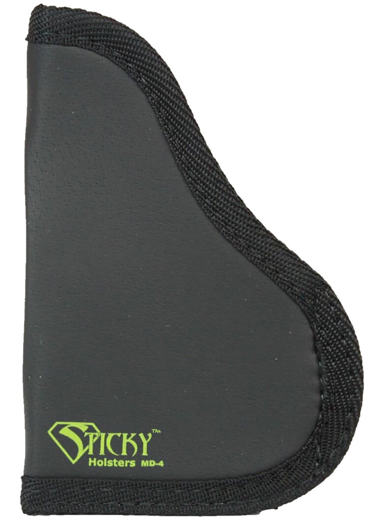 Sticky Holsters MD4MODLAS MD-4 Black/Green Latex Free Rubber Fits Med Semi-Auto with Laser Ambidextrous
