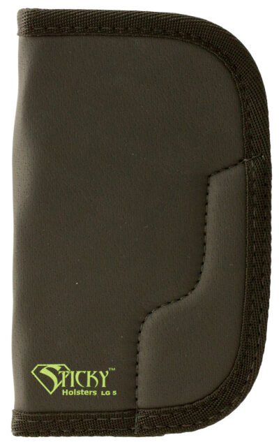 Sticky Holsters LG5 LG-5 Lg/Long Revolvers up to 4″ Latex Free Synthetic Rubber Black w/Green Logo