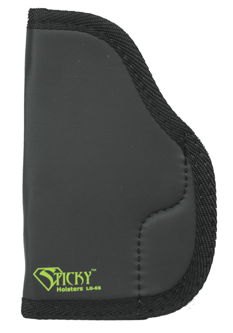 Sticky Holsters LG6S LG-6S Black/Green Latex Free Rubber Fits Compact/Med Auto Ambidextrous
