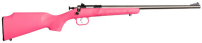 Crickett KSA2221 Youth  22 LR 1rd 16.12″ Stainless Single Shot Barrel, Blued Stainless Steel Receiver, Pink Fixed Synthetic Stock, Right Hand