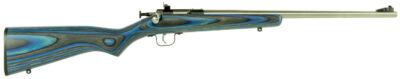 Crickett KSA2223 Youth  22 LR 1rd 16.12″ Stainless Steel Barrel, Fixed Front/Adjustable Rear Peep Sights, Blue Laminate Stock w/11.5″ LOP, Rebounding Firing Pin Safety