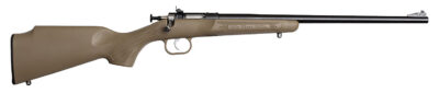 Crickett KSA2235 Youth  22 LR 1rd 16.12″ Blued Barrel & Receiver, Fixed Front/Adjustable Rear Peep Sights, Desert Tan Synthetic Stock w/11.5″ LOP, Rebounding Firing Pin Safety