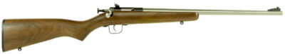 Crickett KSA3238 Youth  22 LR 1rd 16.12″ Stainless Steel Barrel, Fixed Front/Adjustable Rear Peep Sights, Walnut Stock w/11.5″ LOP, Rebounding Firing Pin Safety
