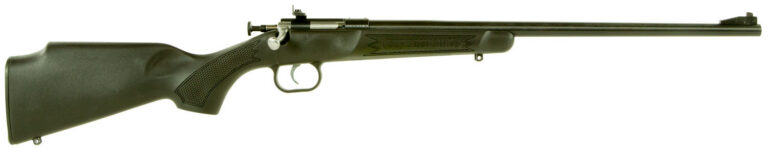 Crickett KSA2240 Youth 22 LR 1rd 16.12" Blued Barrel & Receiver, Fixed Front/Adjustable Rear Peep Sights, Black Synthetic Stock w/11.5" LOP, Rebounding Firing Pin Safety