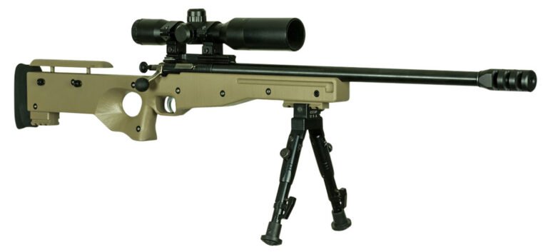 Crickett KSA2152 CPR Complete Package 22 LR Caliber with 1rd Capacity, 16.12" Barrel, Blued Metal Finish & Fixed with Adjustable Cheekpiece Flat Dark Earth Stock Right Hand