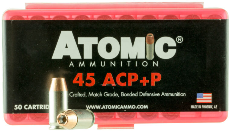 Atomic 00412 Pistol 45 ACP +P 185 gr Bonded Match Hollow Point 50 Bx/ 10 Cs
