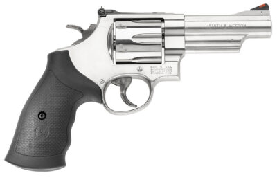 Smith & Wesson 163603 Model 629  N-Frame Frame 44 S&W Spl 44 Rem Mag 6rd 4.12″ Stainless Steel Barrel, Stainless Cylinder, Steel Frame, Black Finger Groove Grip, Internal Lock Safety, Exposed Hammer