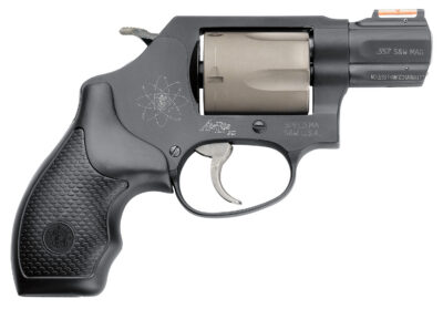 Smith & Wesson 163064 Model 360 Personal Defense 357 Mag or 38 S&W Spl +P 1.88″  Black Stainless Steel Barrel, 5rd Titanium Cylinder, Black Scandium Alloy J-Frame, HiViz Fiber Optic Orange Front Sight