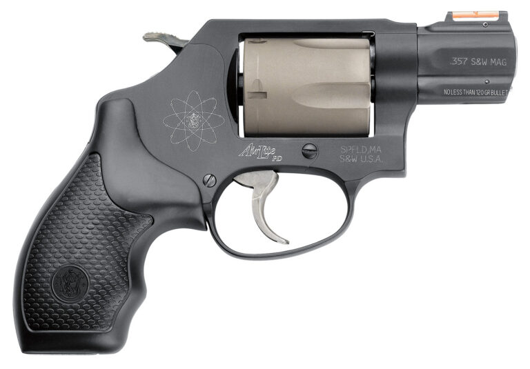 Smith & Wesson 163064 Model 360 Personal Defense 357 Mag or 38 S&W Spl +P 1.88"  Black Stainless Steel Barrel, 5rd Titanium Cylinder, Black Scandium Alloy J-Frame, HiViz Fiber Optic Orange Front Sight