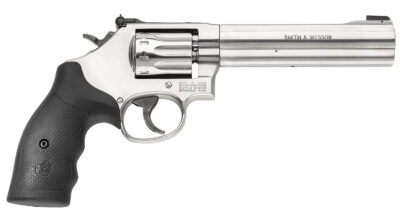 Smith & Wesson 160578 Model 617 *CA Compliant 22 LR Stainless Steel 6″ Barrel & 10 Shot Cylinder, Satin Stainless Steel K-Frame, Black Polymer Grip,Internal Lock