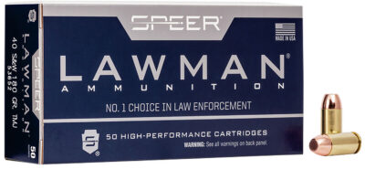 Speer 53652 Lawman  40S&W 180gr Total Metal Jacket 50 Per Box/20 Case
