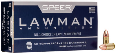 Speer Ammo 53824 Lawman Clean Fire 9mm Luger 124 gr Total Metal Jacket (TMJ) 50