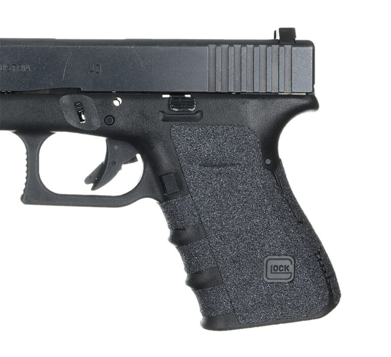 Talon Grips 110G Adhesive Grip Compatible w/Glock 19/23/25/32/38 Gen4 w/No Backstrap, Black Textured Granulate