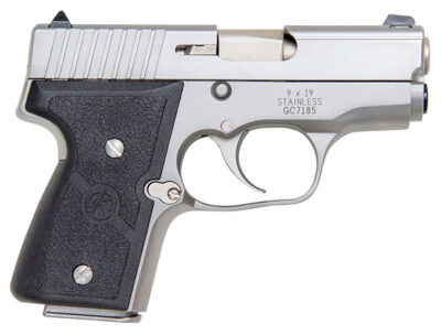 Kahr Arms M9093A MK *CA Compliant 9mm Luger Caliber with 3″ Barrel, 6+1 or 7+1 Capacity, Overall Matte Stainless Steel Finish, Serrated Slide & Textured Wraparound Black Nylon Grip