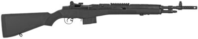Springfield Armory AA9126 M1A Scout Squad 308 Win/7.62x51mm 10+1 18″ Black Parkerized Carbon Steel Barrel w/Muzzle Brake, Black Parkerized Picatinny Rail Steel Receiver, Fixed Black Synthetic Stock