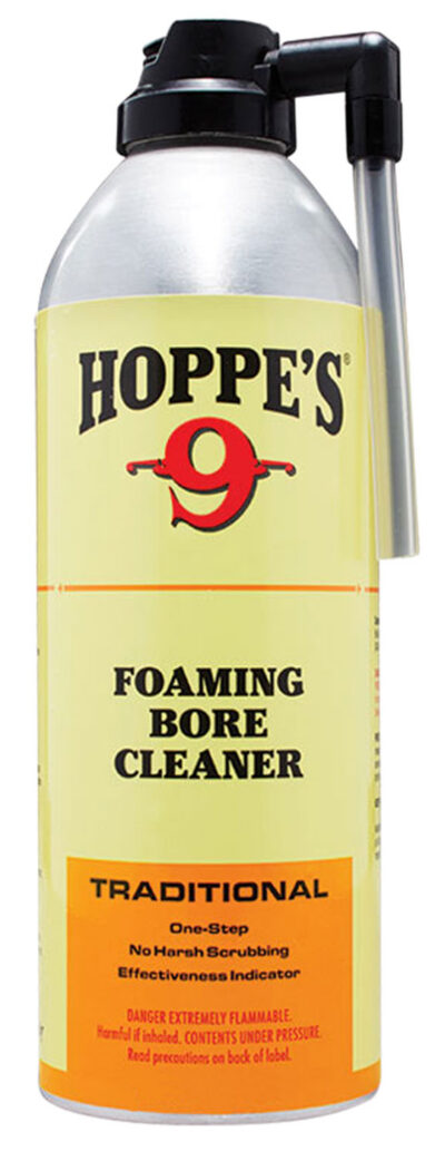 Hoppe’s 908 No. 9 Bore Cleaner Foam Style Cleaner Removes Copper & Powder Residue  12 oz. Spray Bottle