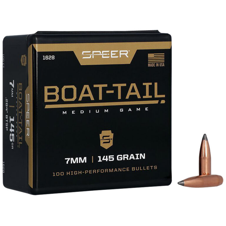Speer 1628 Boat-Tail 7mm 145gr Jacketed Soft Point Boat Tail 100 per Box/5 Case