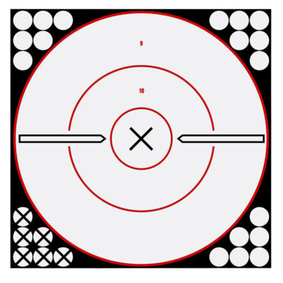 Birchwood Casey 34019 Shoot-N-C Reactive Target Self-Adhesive Paper Black/White 12″ Bullseye 5 Pack