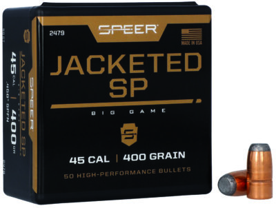 Speer Bullets 2479 Jacketed 45 Caliber .458 400 GR Soft Point Flat Nose (SPFN) 5