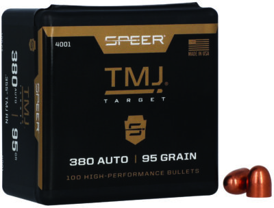Speer Bullets 4001 TMJ 9mm .355 95 GR Total Metal Jacket (TMJ) 100 Box