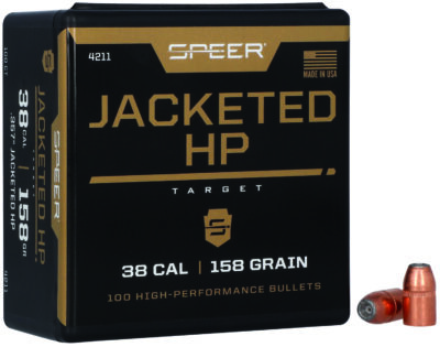 Speer Bullets 4211 Handgun 38 Caliber .357 158 GR Jacketed Hollow Point (JHP) 10