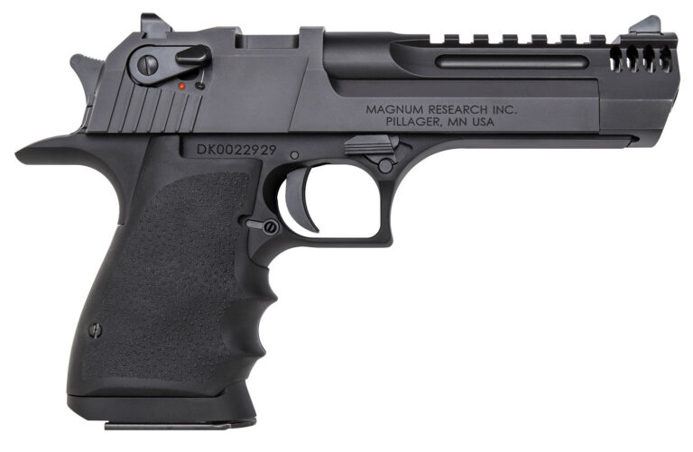 Magnum Research DE357L5IMB Desert Eagle L5 357 Mag 5" with Muzzle Brake 9+1 Black Hardcoat Anodized Aluminum Frame Black Carbon Steel Slide Black Hogue Wraparound Rubber Grip