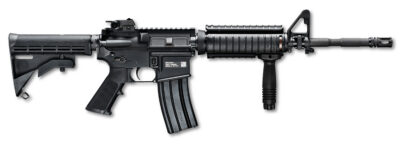 FN 36318 FN 15 M4 Military Collector 5.56x45mm NATO 16″ Black Barrel / Receiver 30+1, Matte Black 6 Position Collapsible Stock, Black A2 Grip, Optics Ready