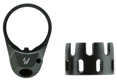 AR RECEIVER ENHANCED CASTLE NUT W/EXTENDED QD ENDPLATE AR RECEIVER ENHANCED CASTLE NUT WITH EXT QD ENDPLATE BLACK
