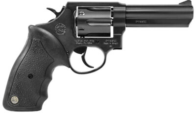 Taurus 2-820041 82  Medium 38 Special +P 6 Shot 4″ Matte Black Oxide Alloy Steel Barrel, Cylinder & Frame, Black Finger Grooved Rubber Grip, Transfer Bar Safety, Exposed Hammer